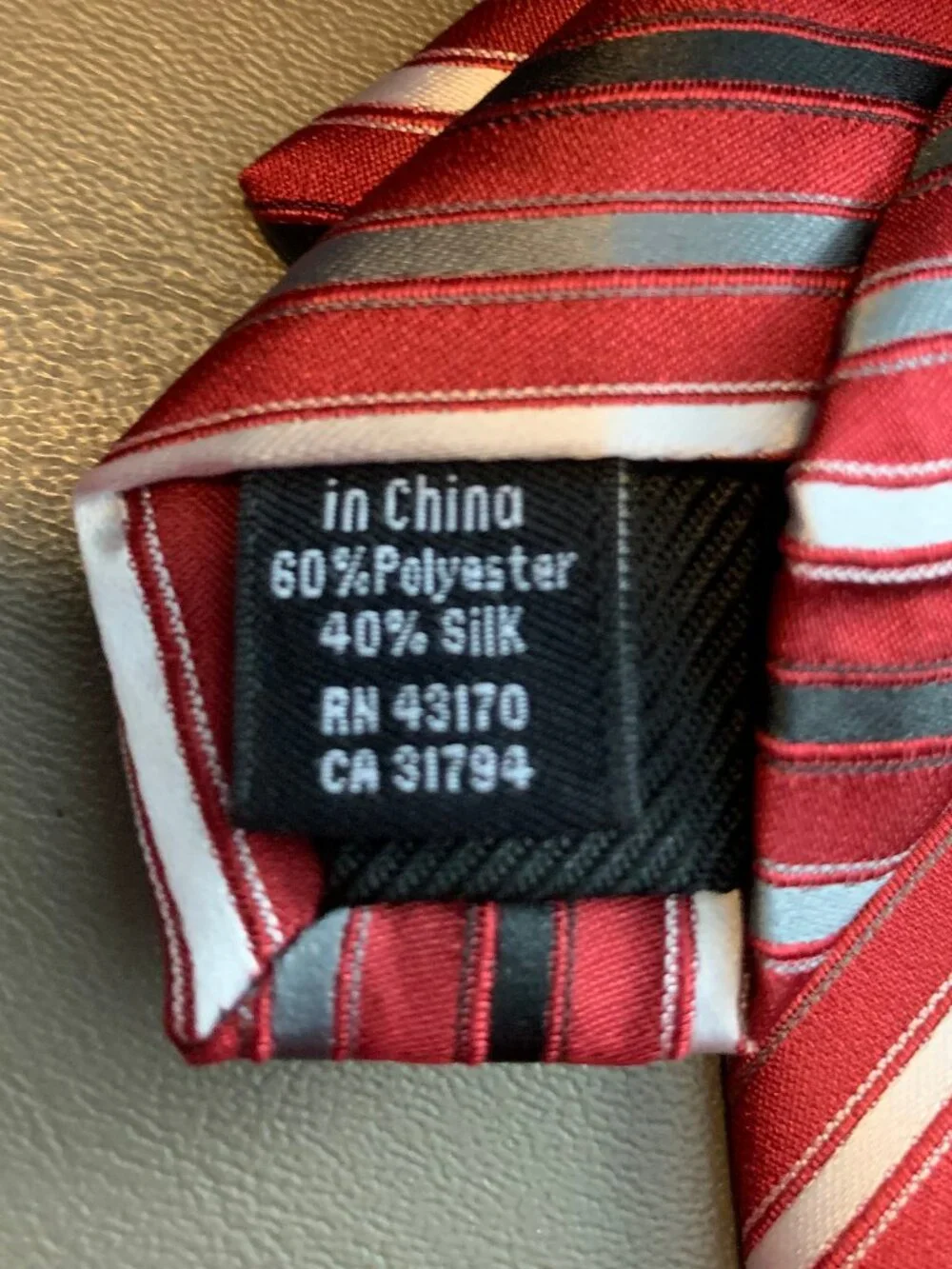 Geoffrey Beene Men's 3'' Polyester Silk Blend Neck Tie, Red Multi, One Size